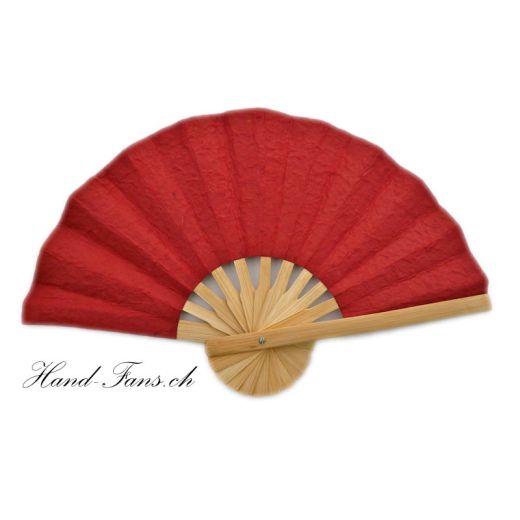 Hand Fan Red Bamboo